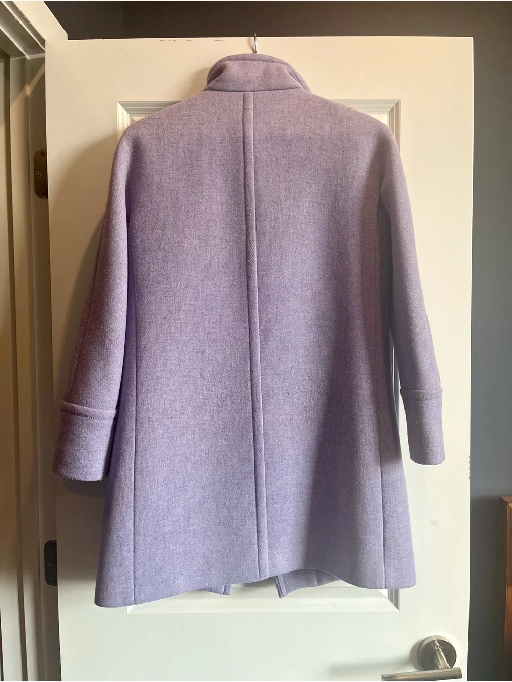 J. Crew Lavender Wool-Blend Stand Collar Pea Coat - Picture 2 of 13